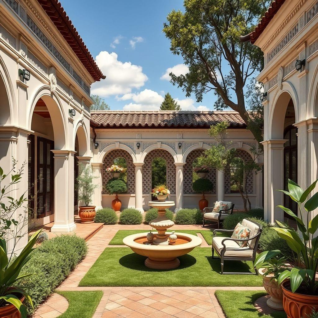 Traditional outdoor garden - AI Generated