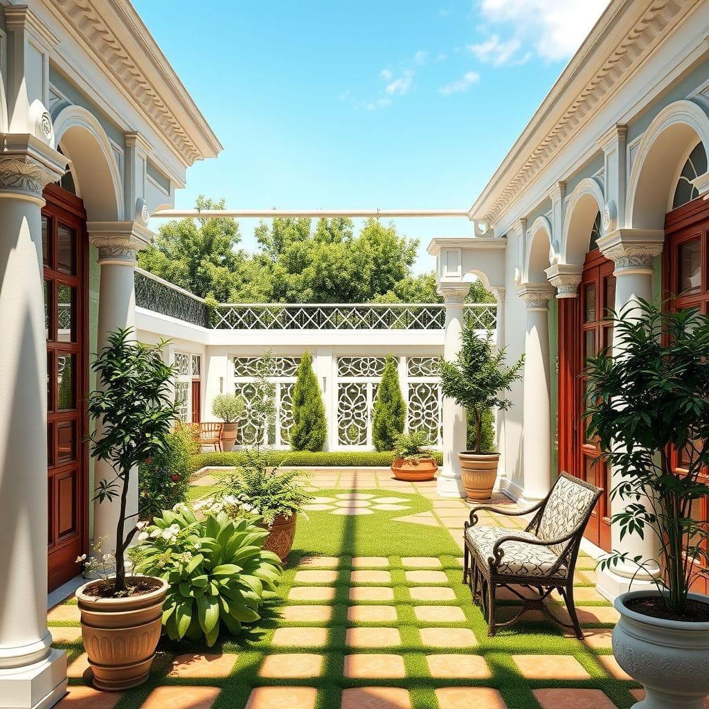Traditional outdoor garden - AI Generated