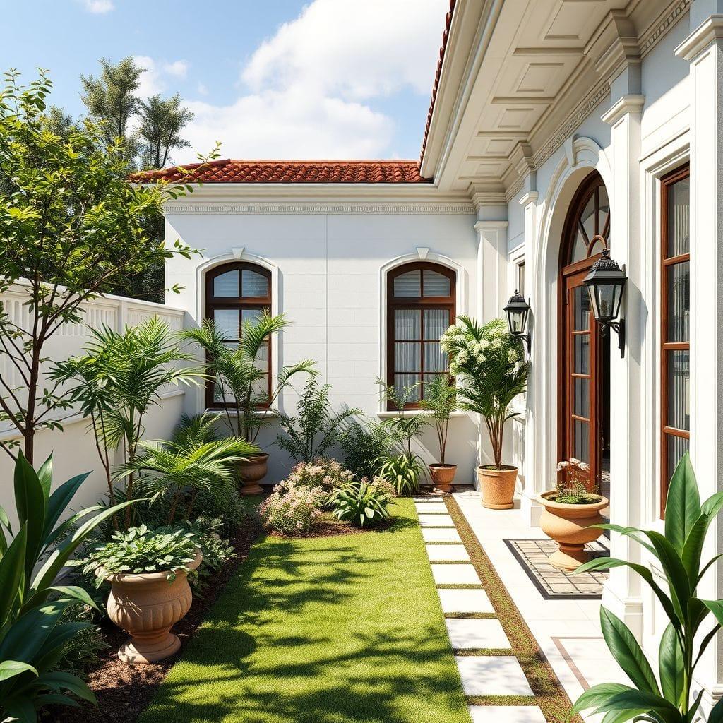 Traditional outdoor garden - AI Generated