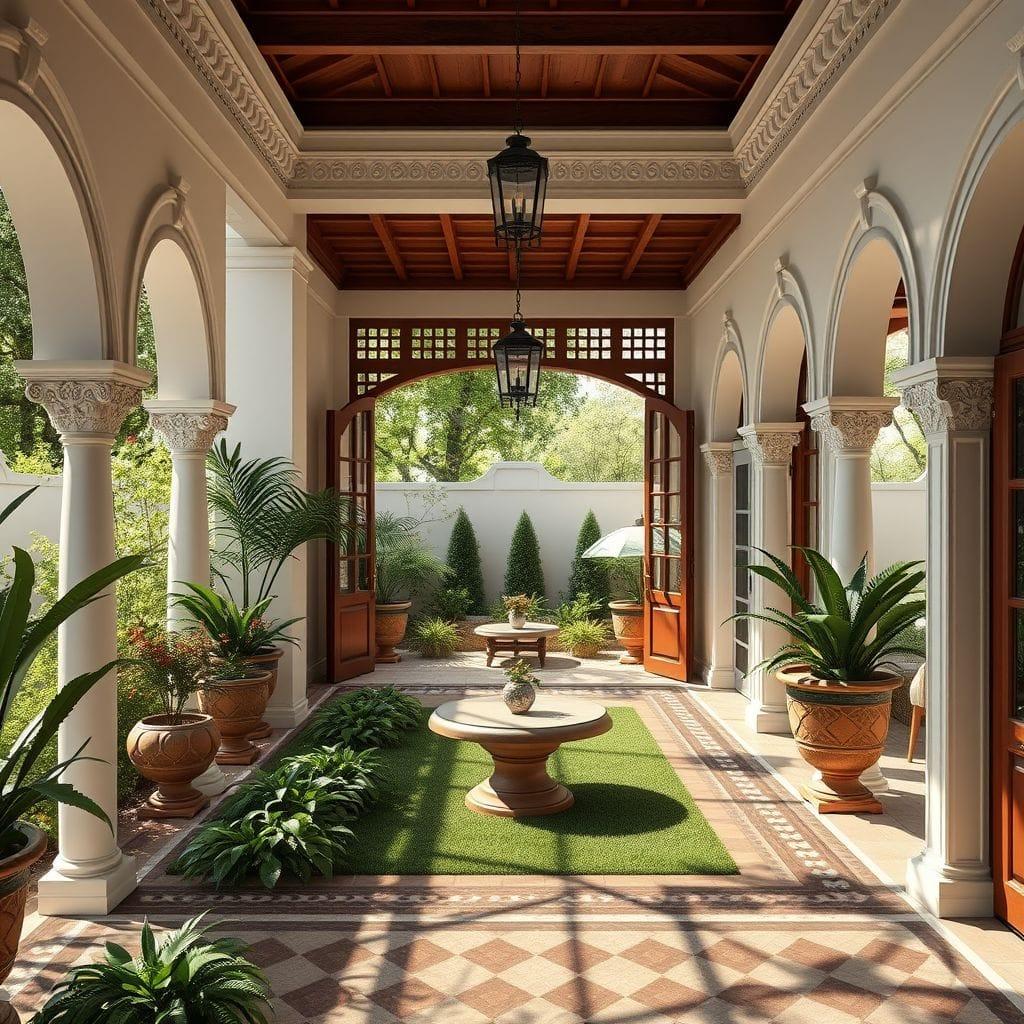 Traditional outdoor garden - AI Generated
