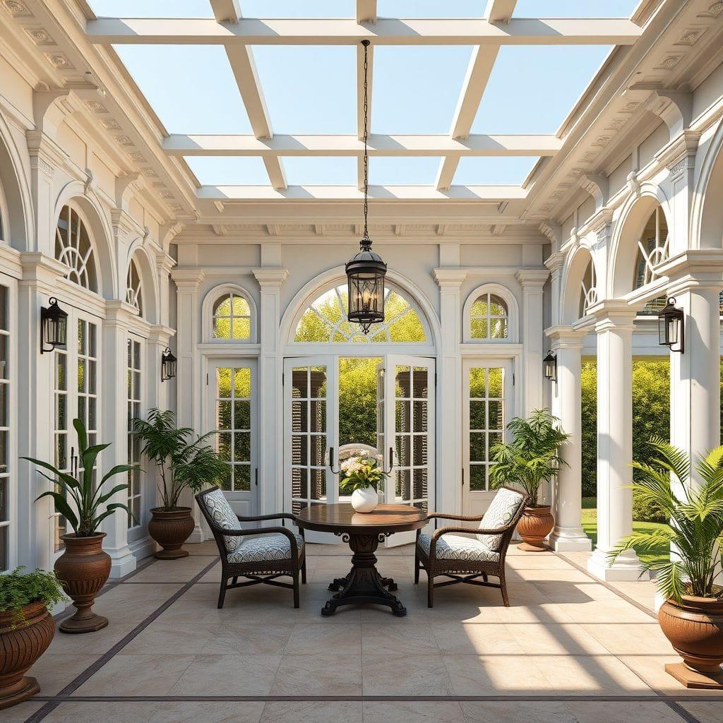Traditional outdoor patio - AI Generated
