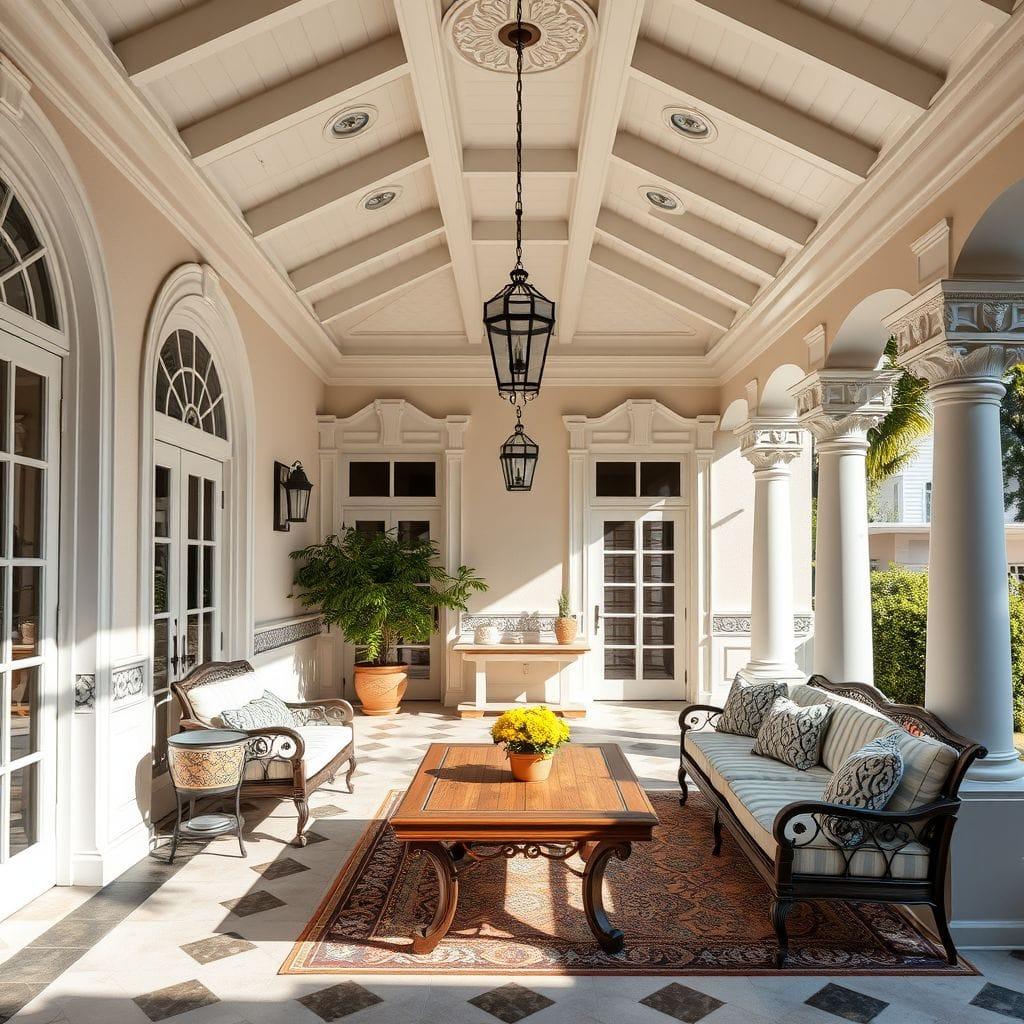 Traditional outdoor patio - AI Generated