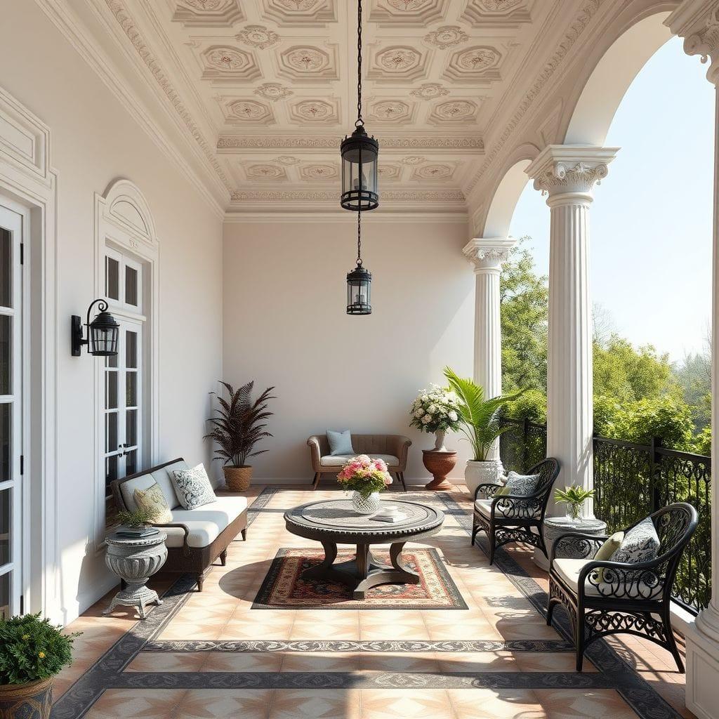 Traditional outdoor patio - AI Generated