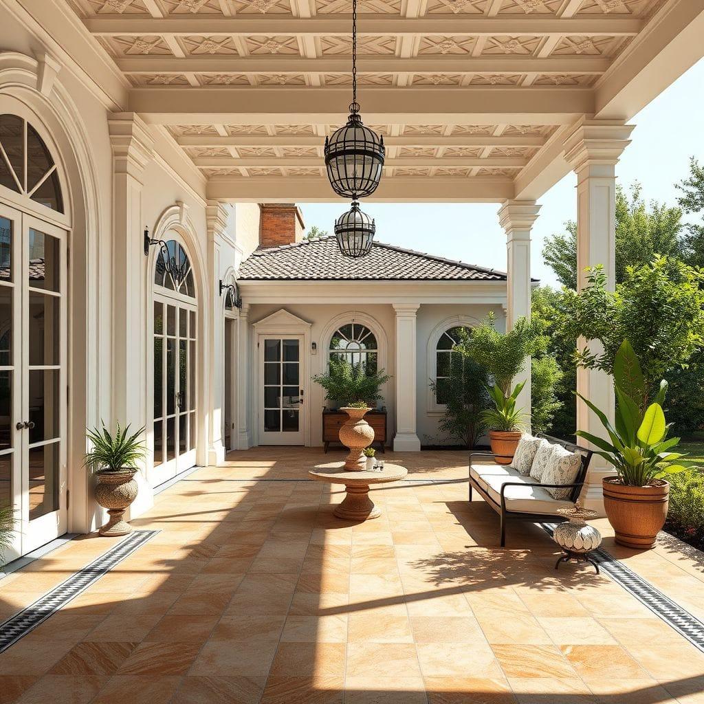 Traditional outdoor patio - AI Generated