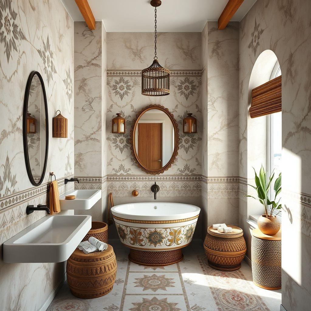 Tribal bathroom - AI Generated