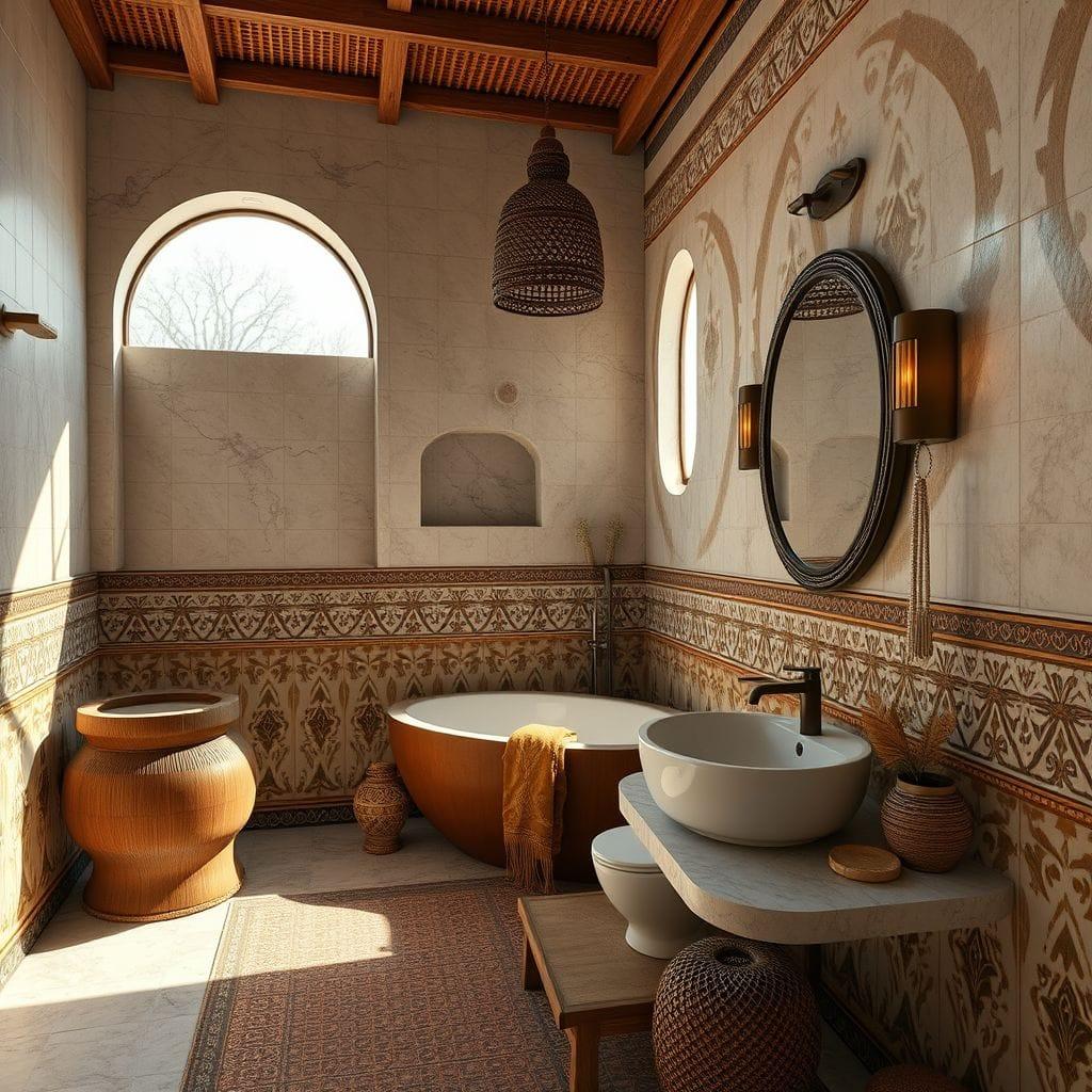 Tribal bathroom - AI Generated