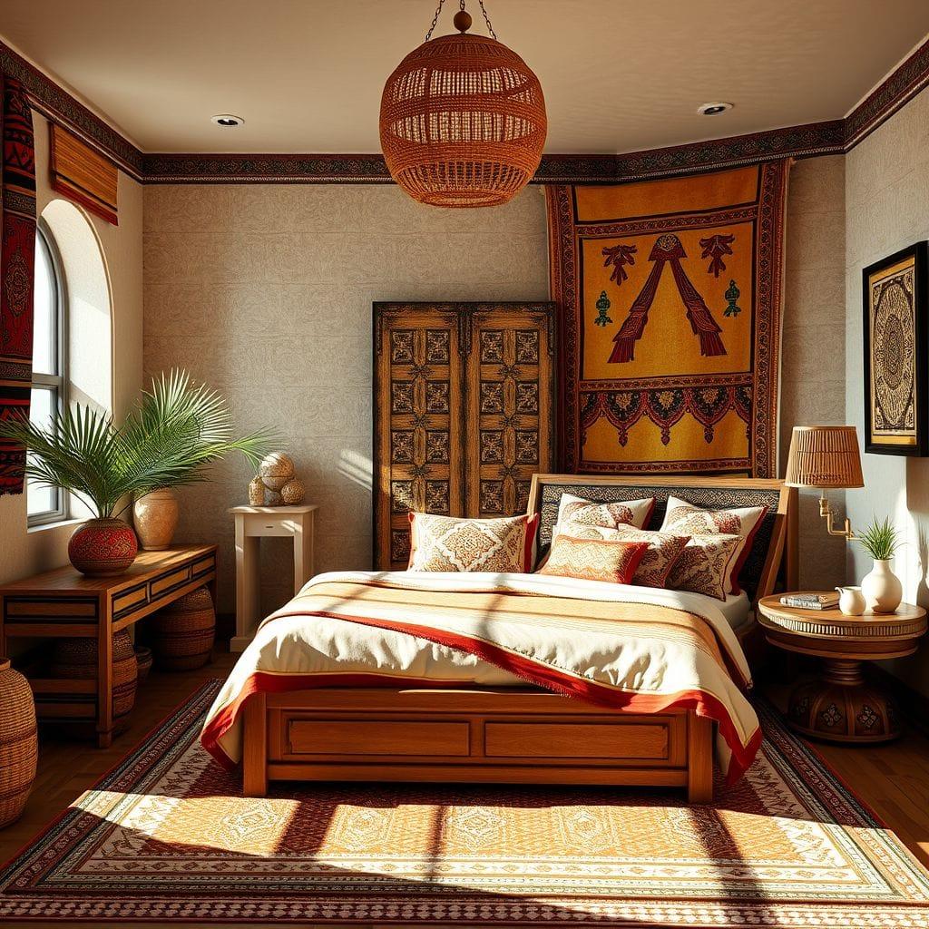 Tribal bedroom - AI Generated