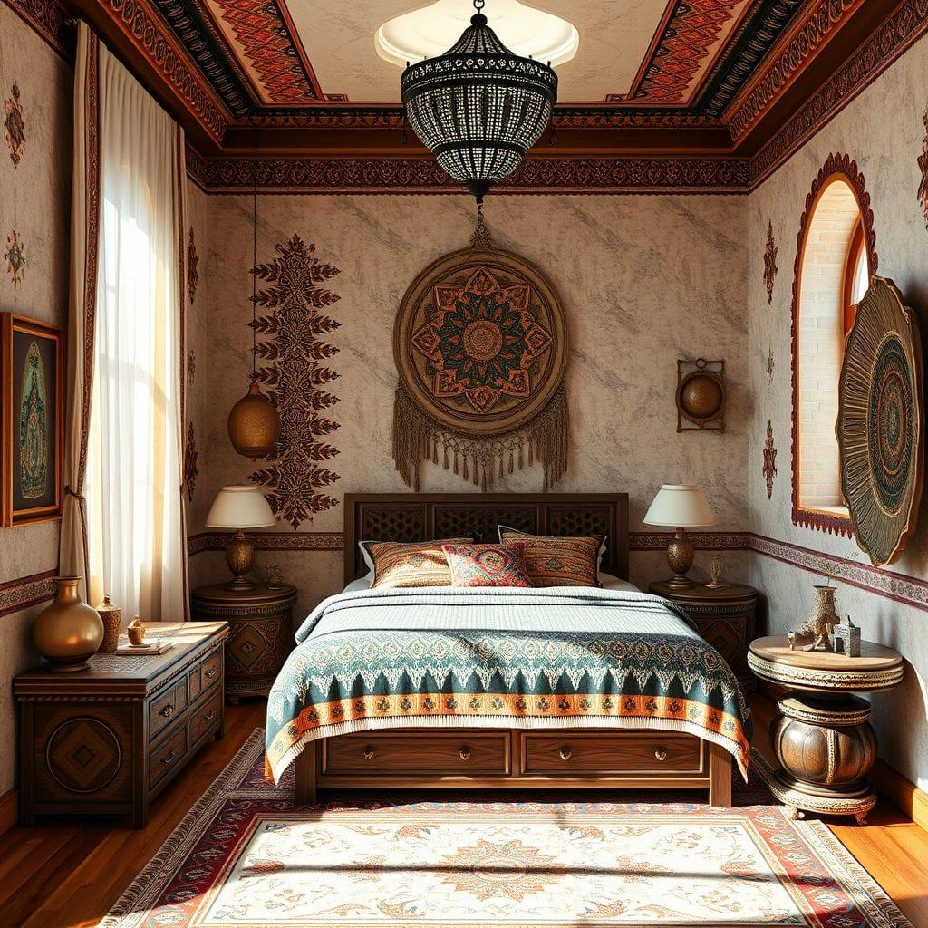 Tribal bedroom - AI Generated