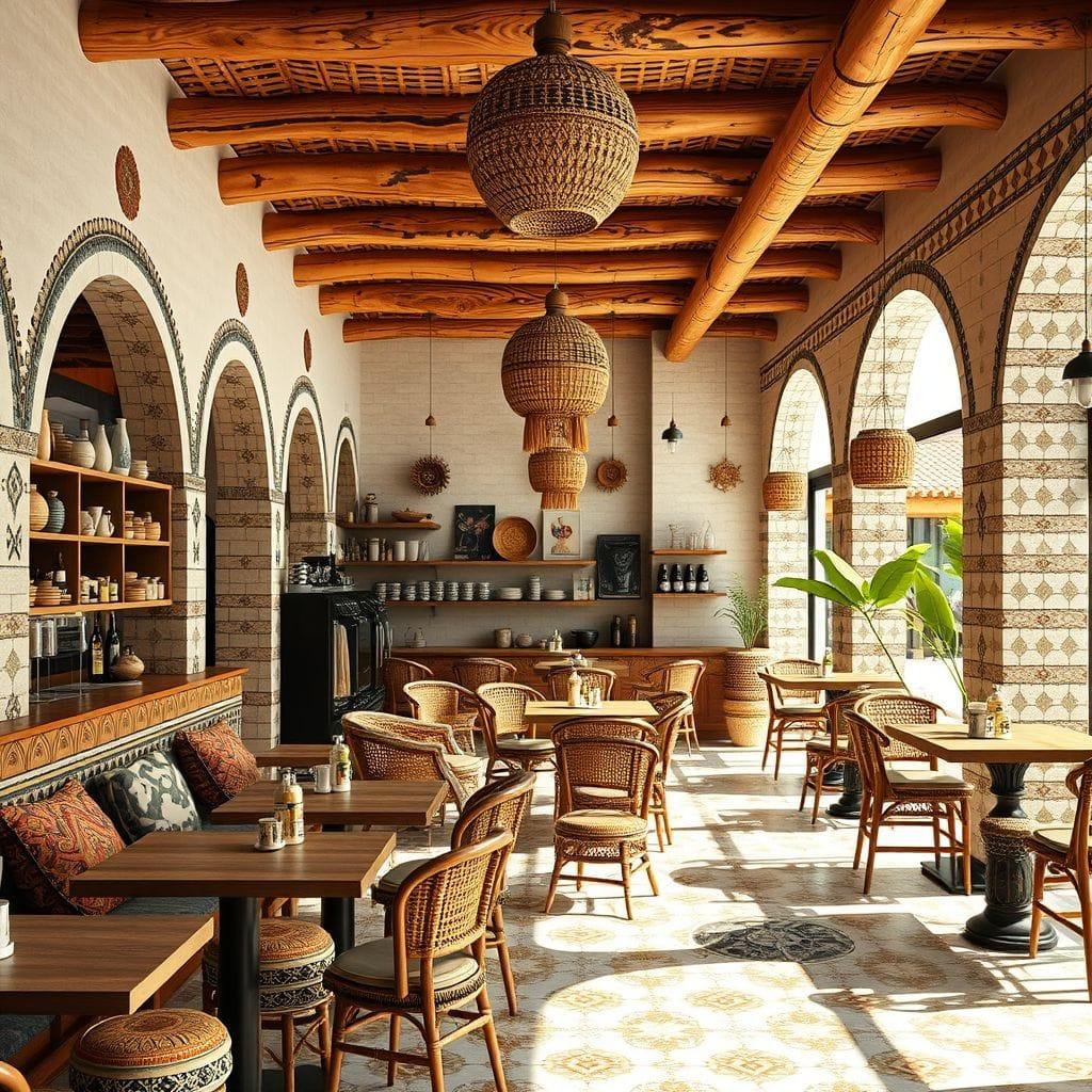 Tribal coffee shop - AI Generated