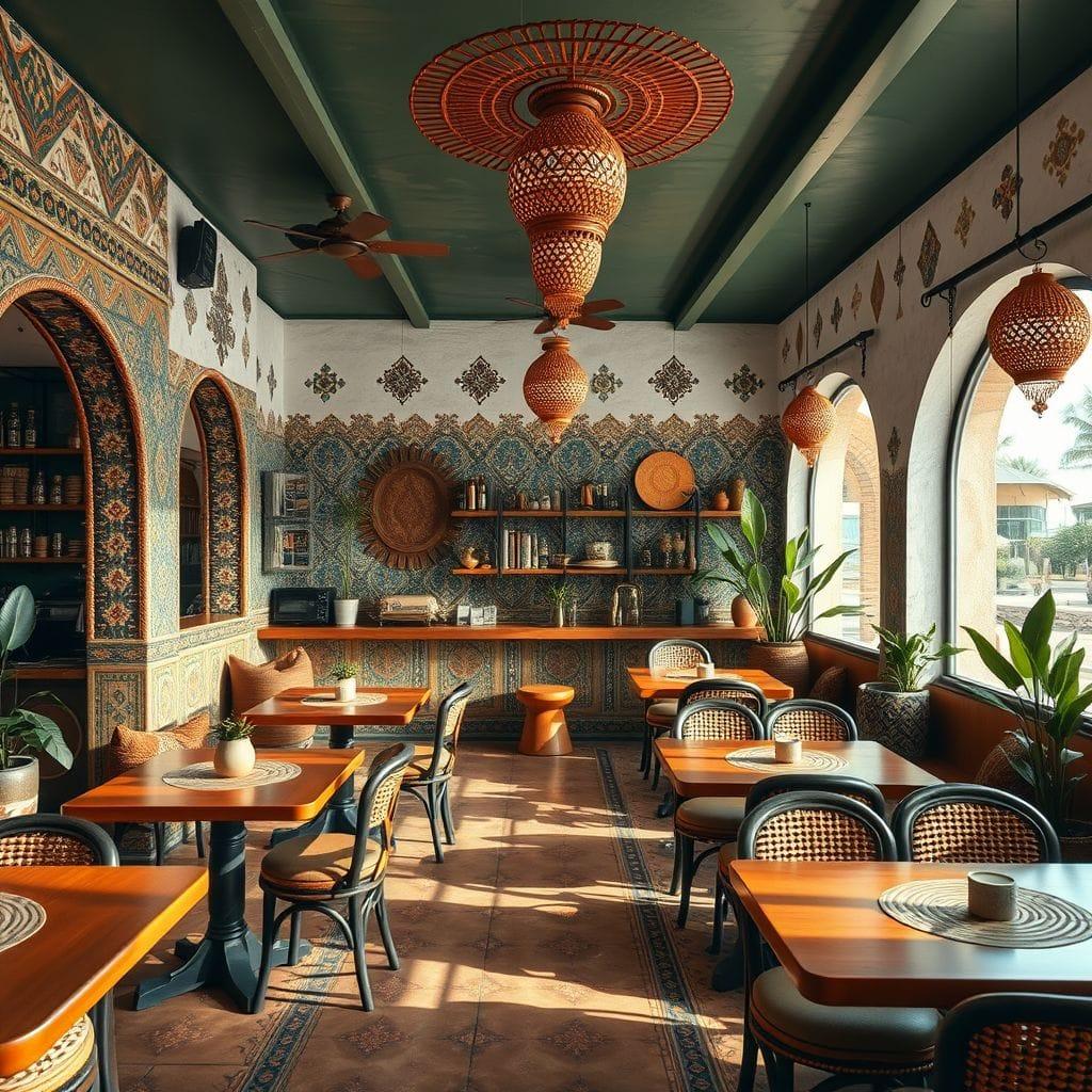 Tribal coffee shop - AI Generated