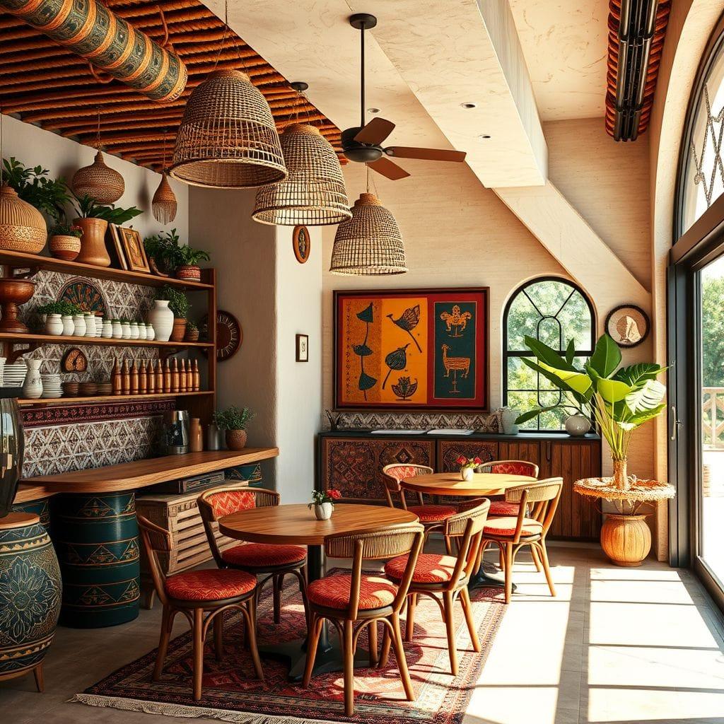 Tribal coffee shop - AI Generated