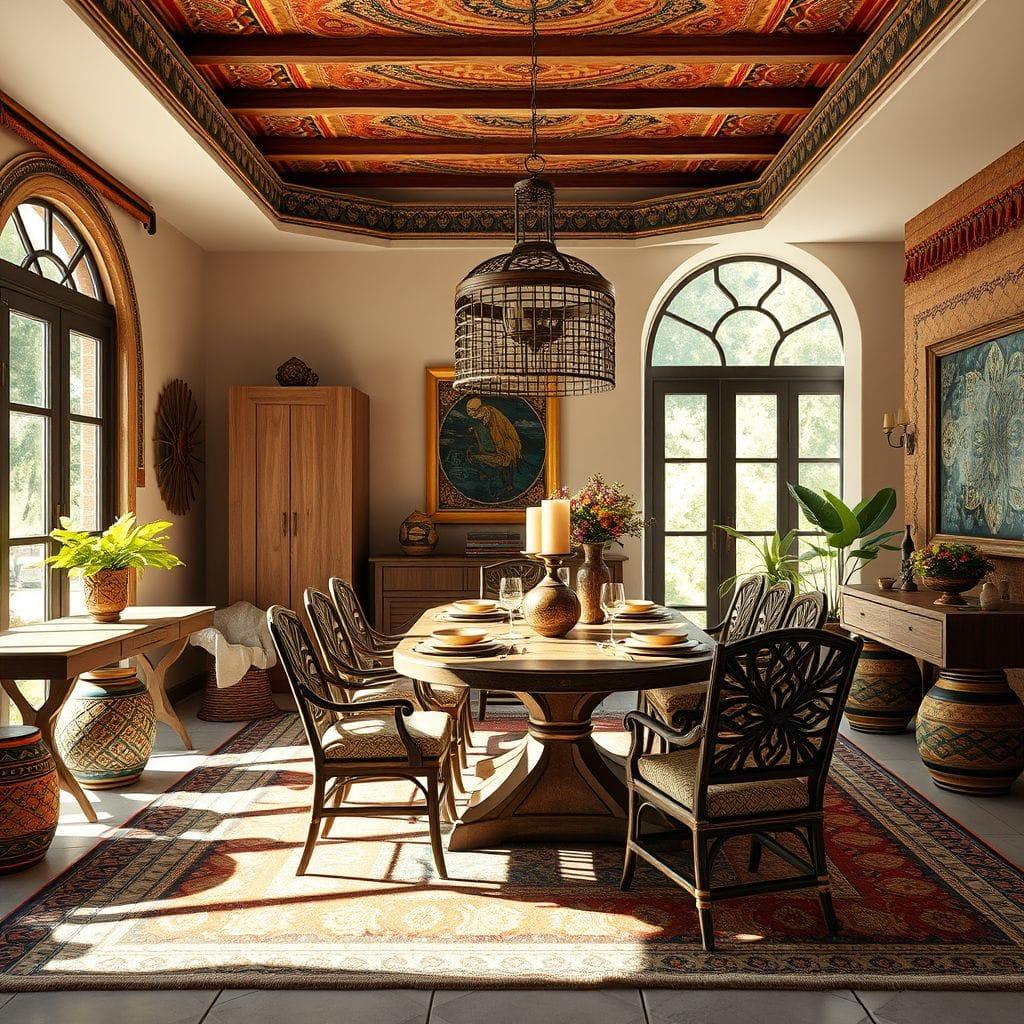 Tribal dining room - AI Generated