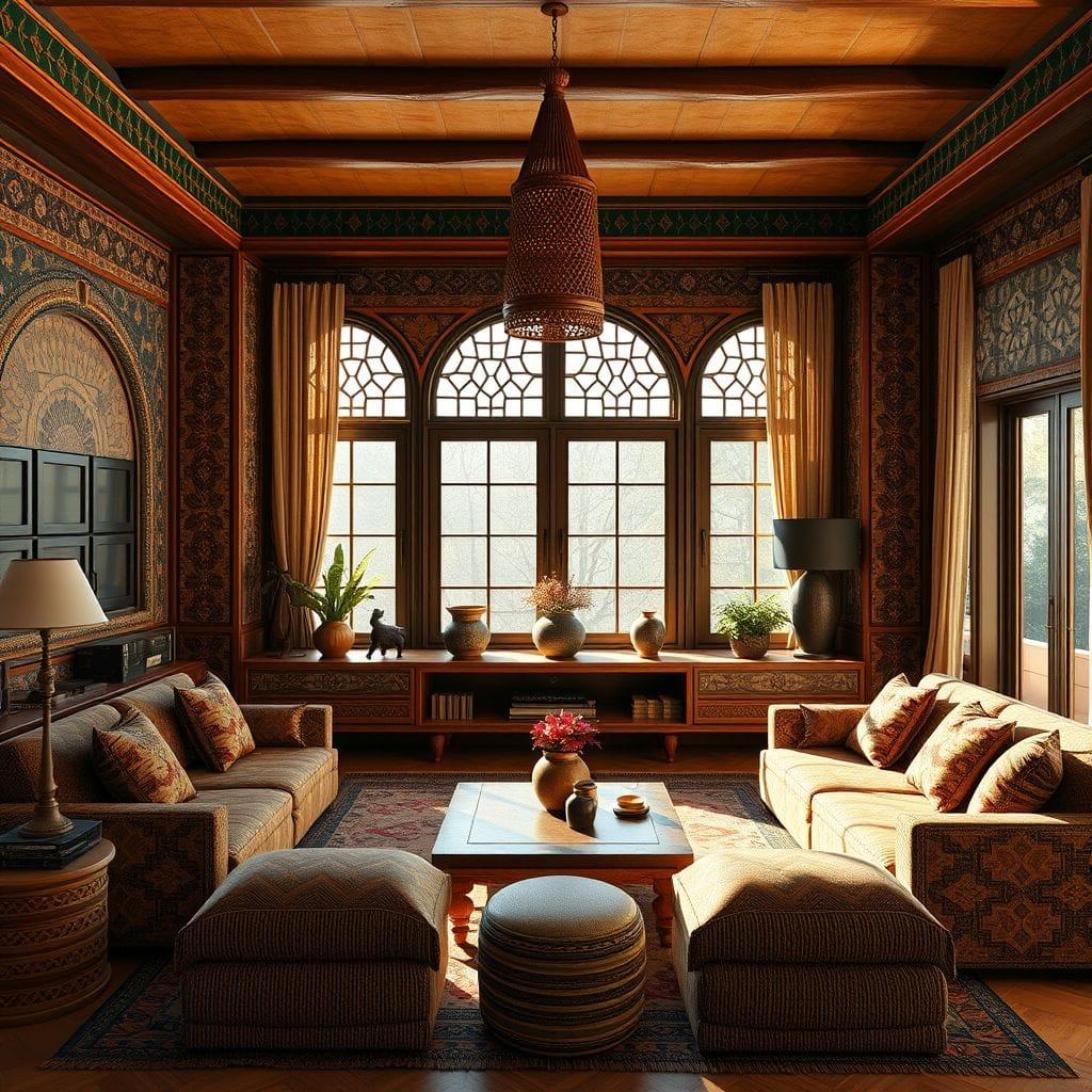 Tribal entertainment room - AI Generated