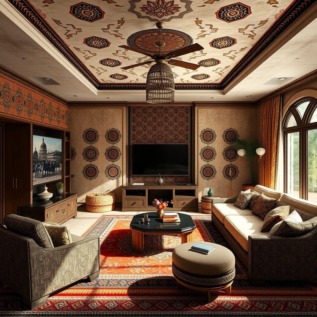 Tribal entertainment room - AI Generated