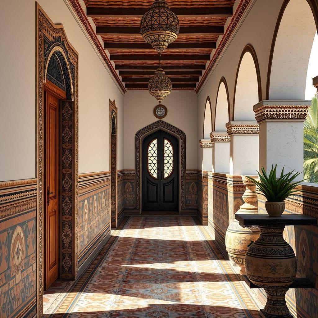 Tribal hallway - AI Generated