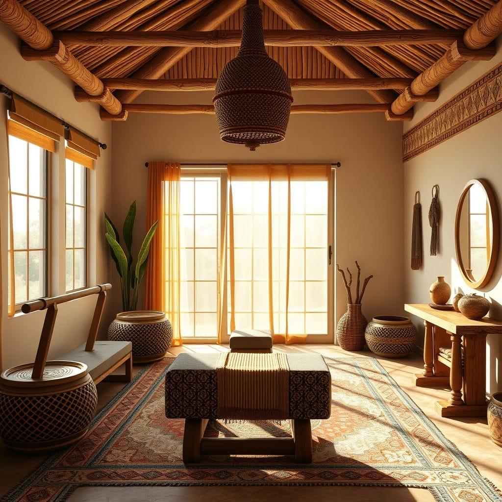 Tribal home gym - AI Generated