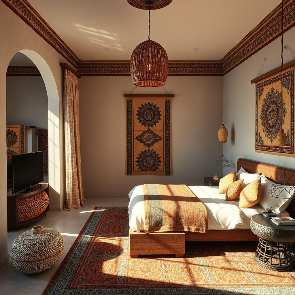 Tribal hotel room - AI Generated