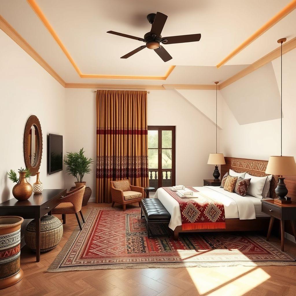 Tribal hotel room - AI Generated