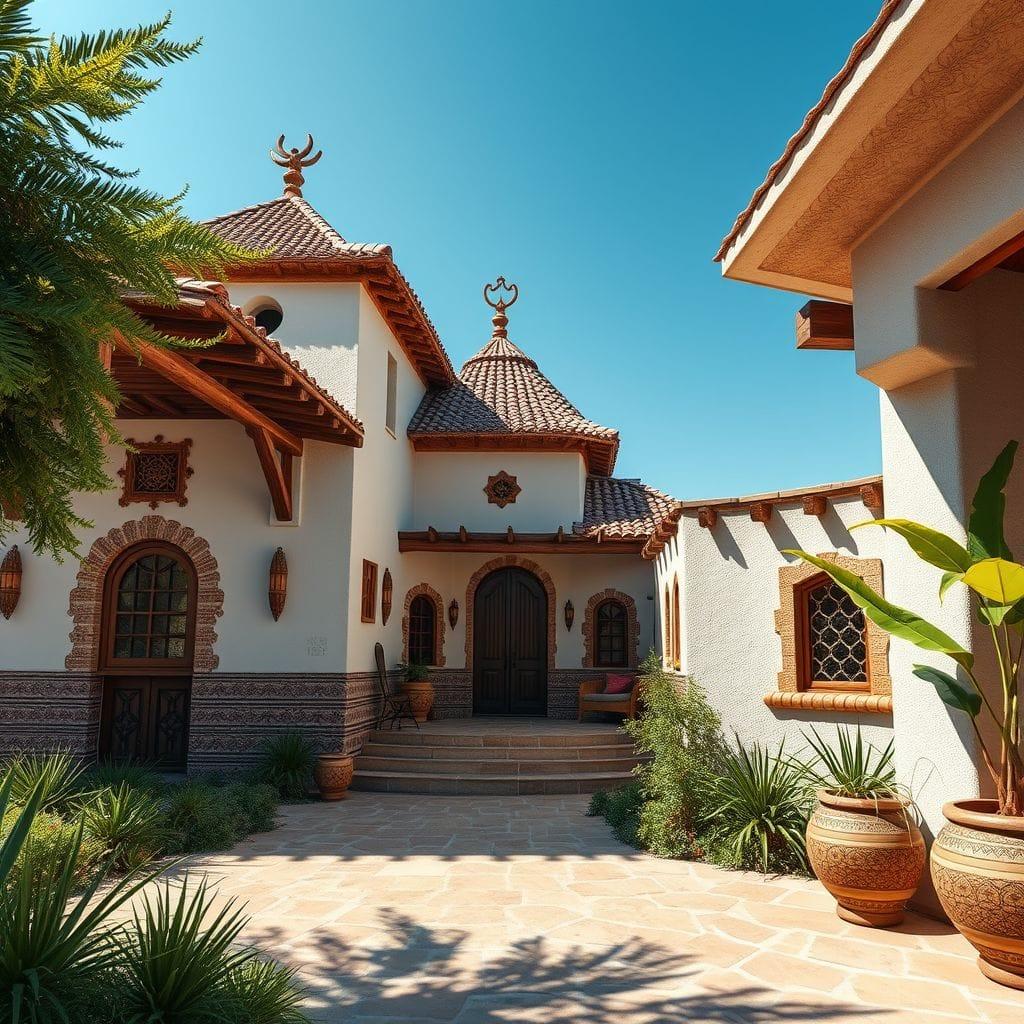Tribal house exterior - AI Generated