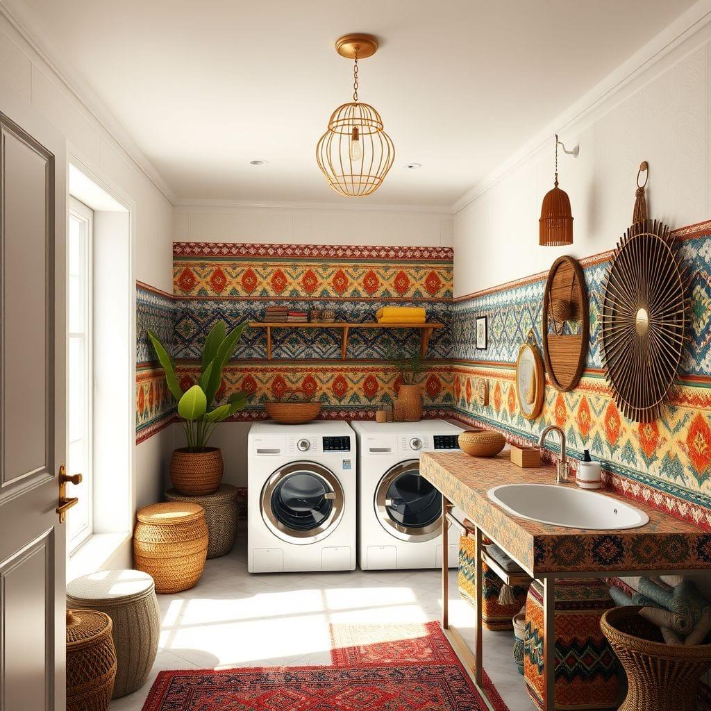Tribal laundry room - AI Generated