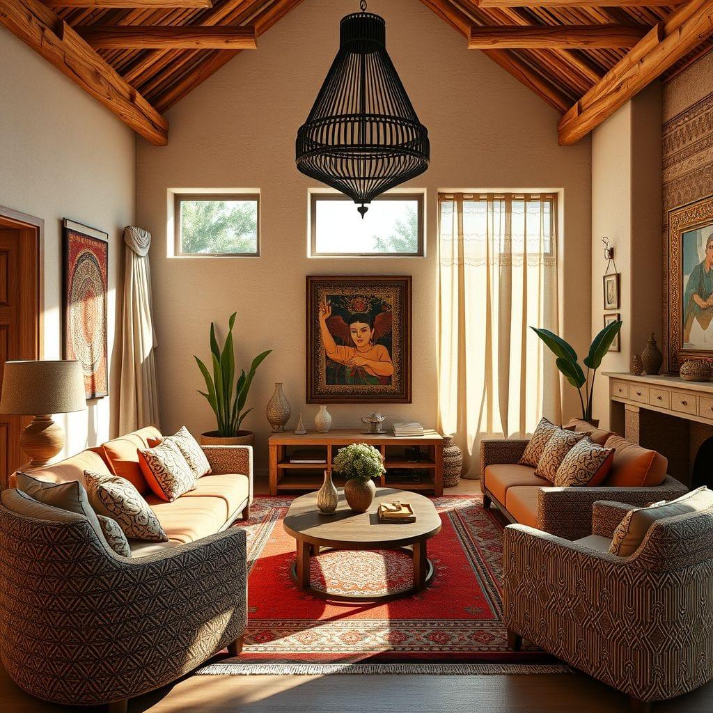 Tribal living room - AI Generated