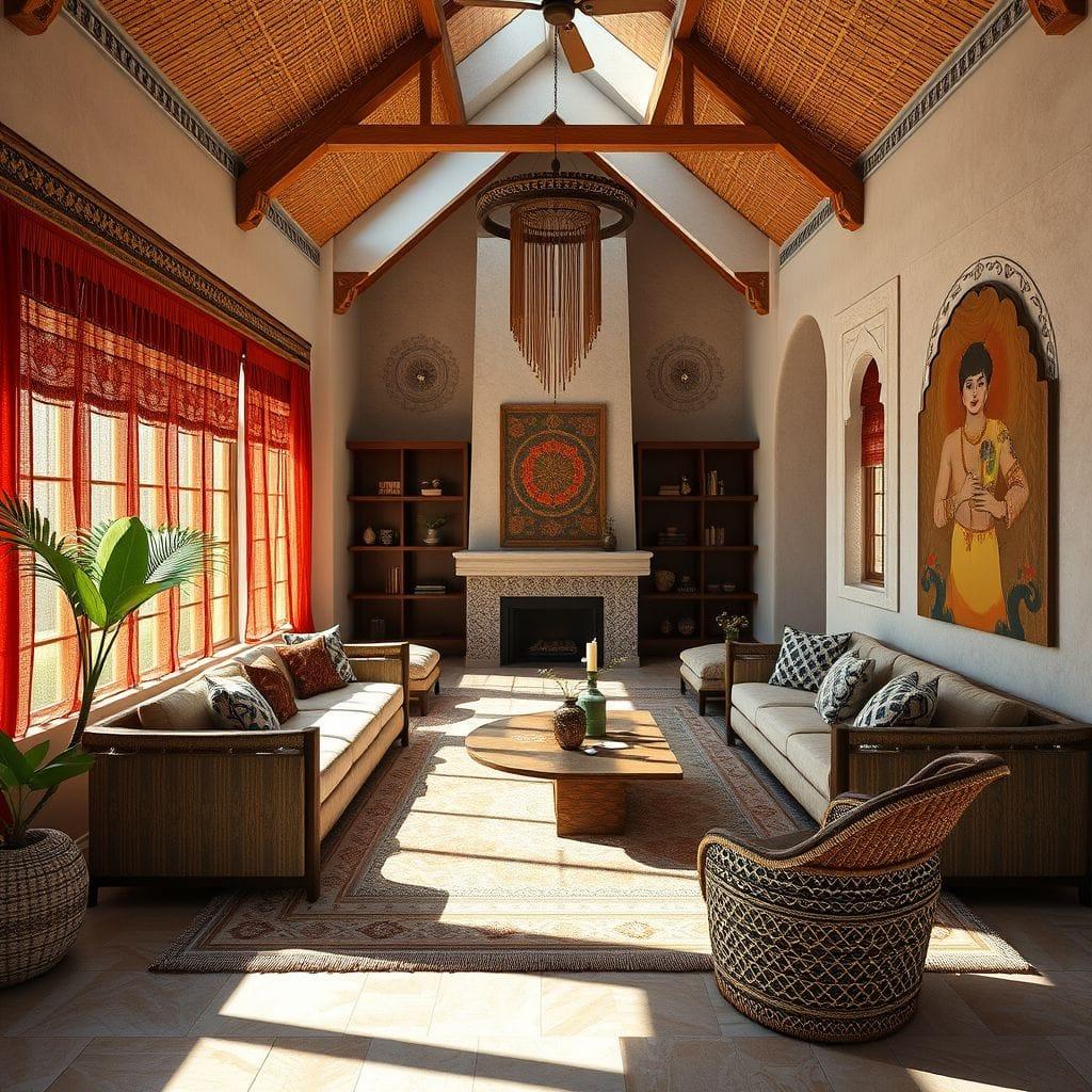 Tribal living room - AI Generated