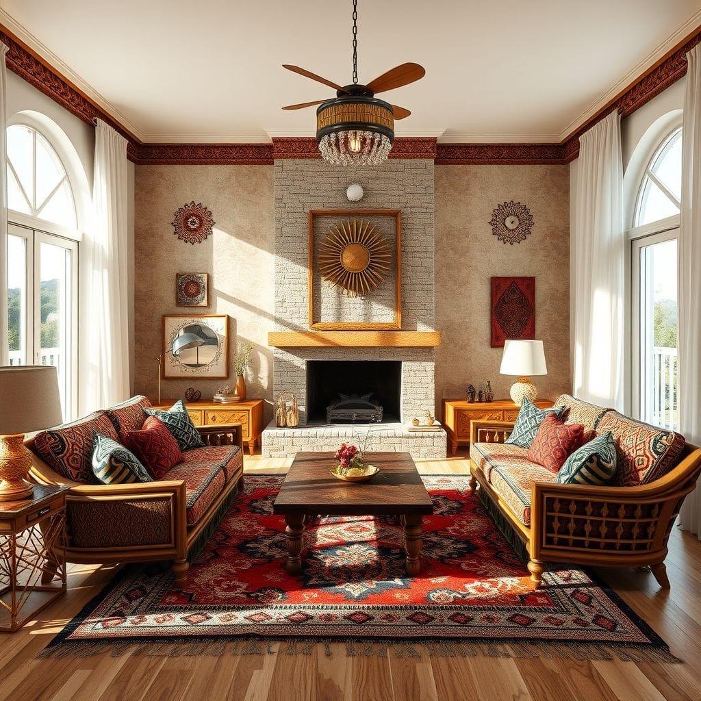 Tribal living room - AI Generated