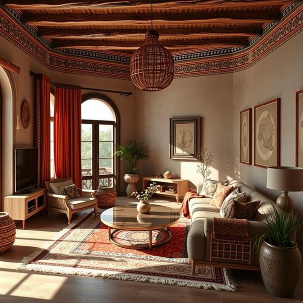 Tribal living room - AI Generated