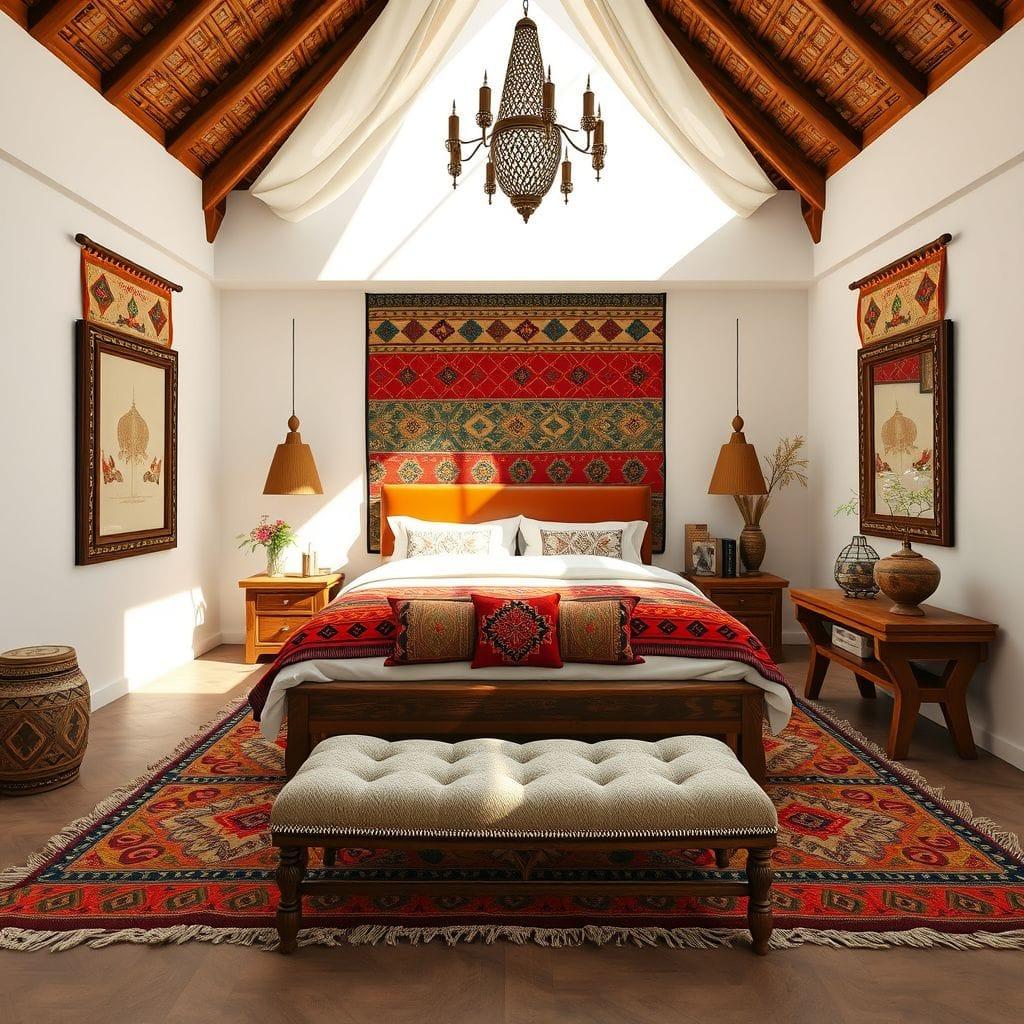 Tribal master bedroom - AI Generated