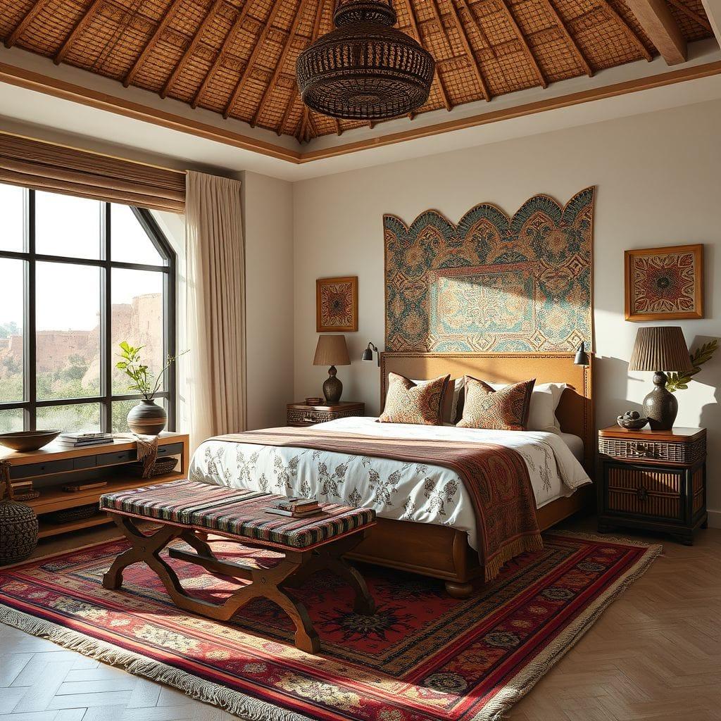 Tribal master bedroom - AI Generated