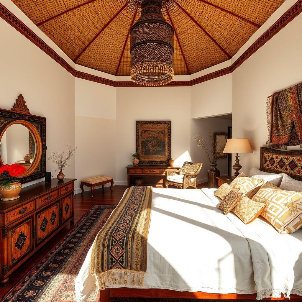 Tribal master bedroom - AI Generated
