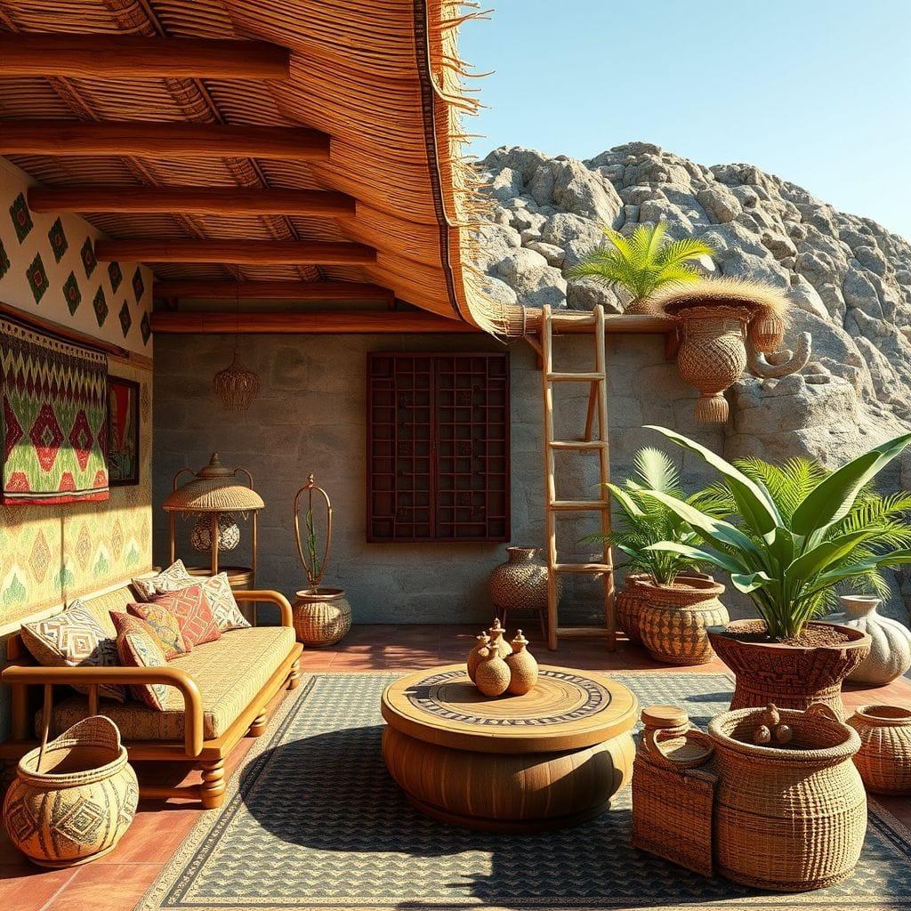 Tribal onsen - AI Generated