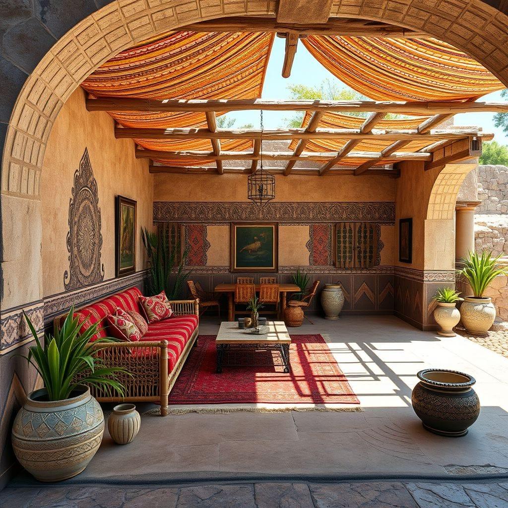 Tribal outdoor garage - AI Generated