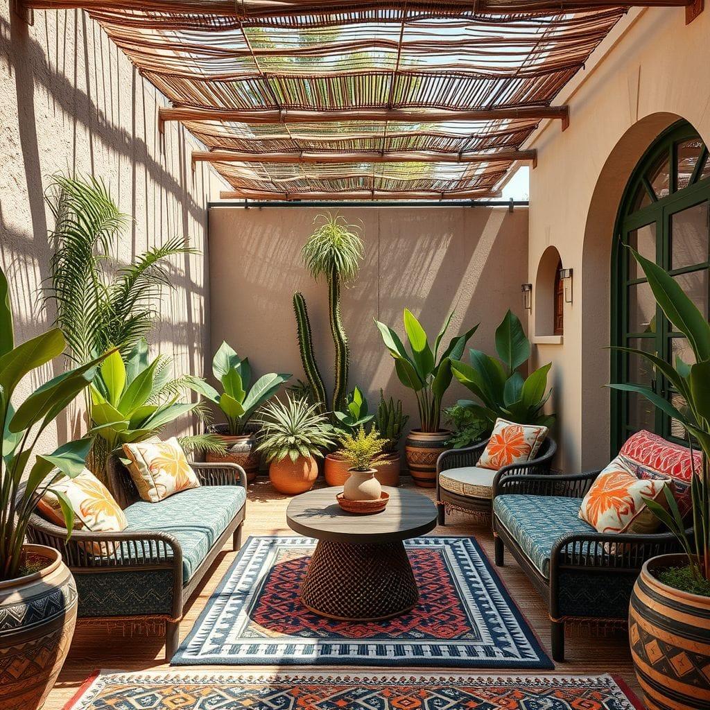 Tribal outdoor garden - AI Generated