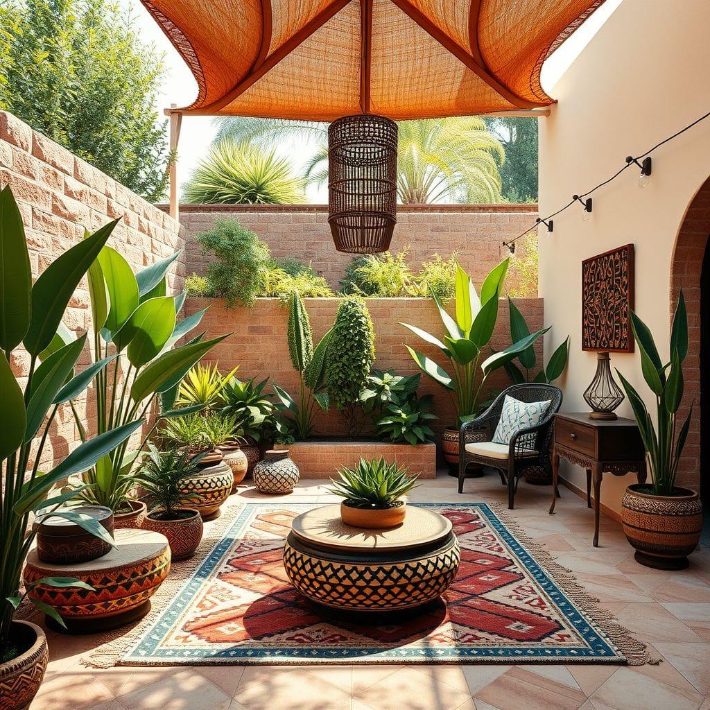 Tribal outdoor garden - AI Generated