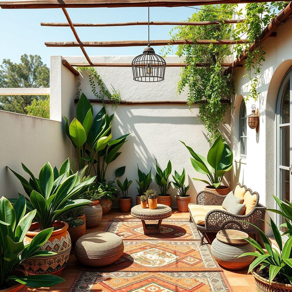 Tribal outdoor garden - AI Generated