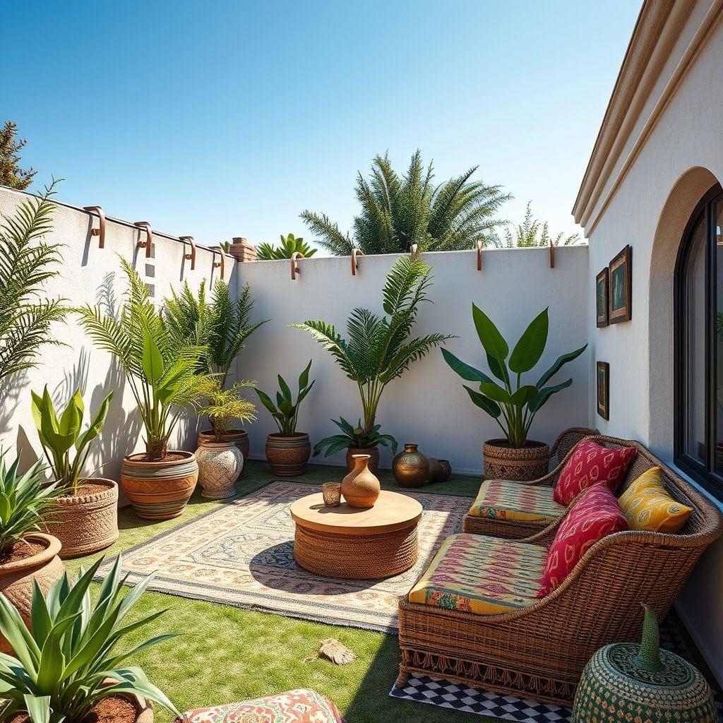 Tribal outdoor garden - AI Generated