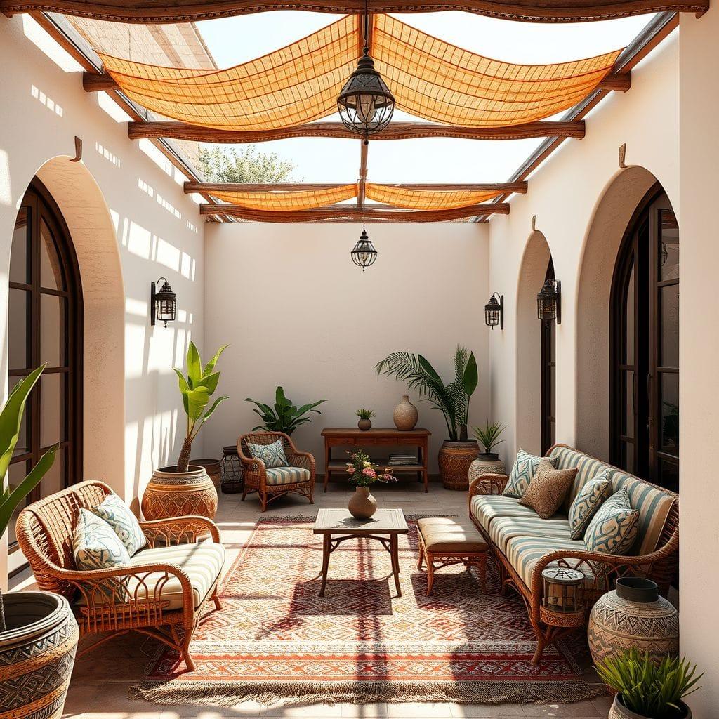 Tribal outdoor patio - AI Generated