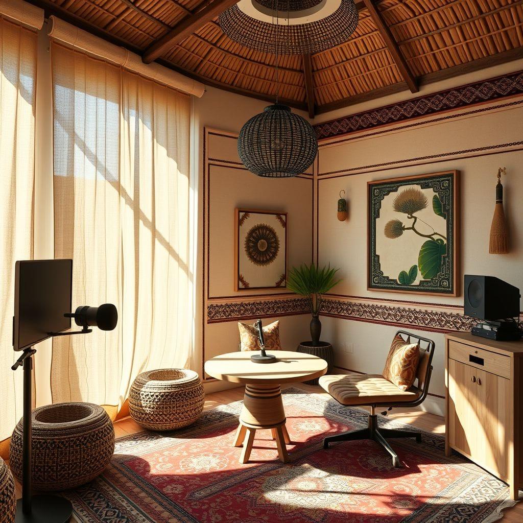 Tribal podcast studio - AI Generated