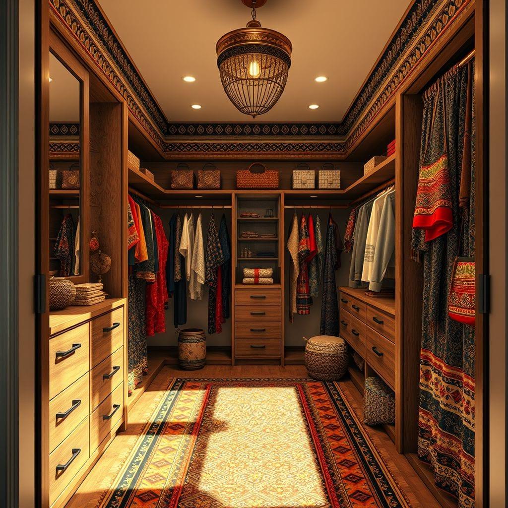 Tribal walk-in closet - AI Generated