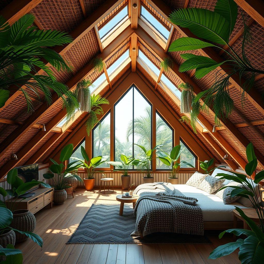 Tropical attic - AI Generated