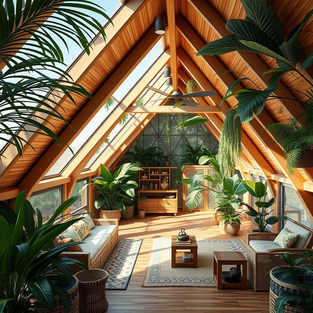 Tropical attic - AI Generated