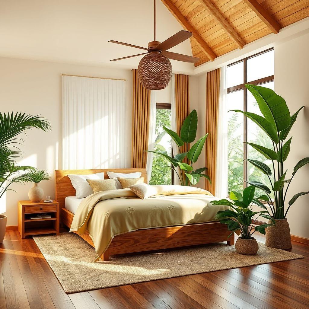 Tropical bedroom - AI Generated