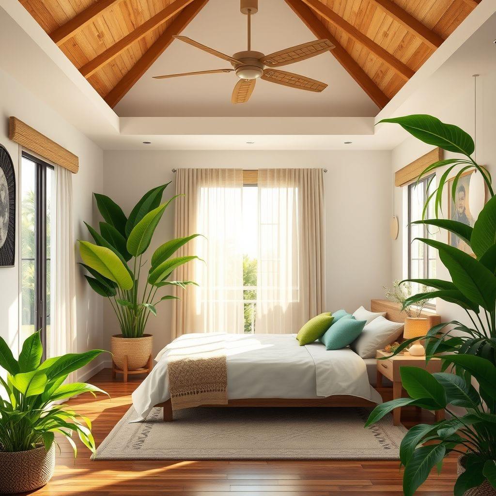 Tropical bedroom - AI Generated