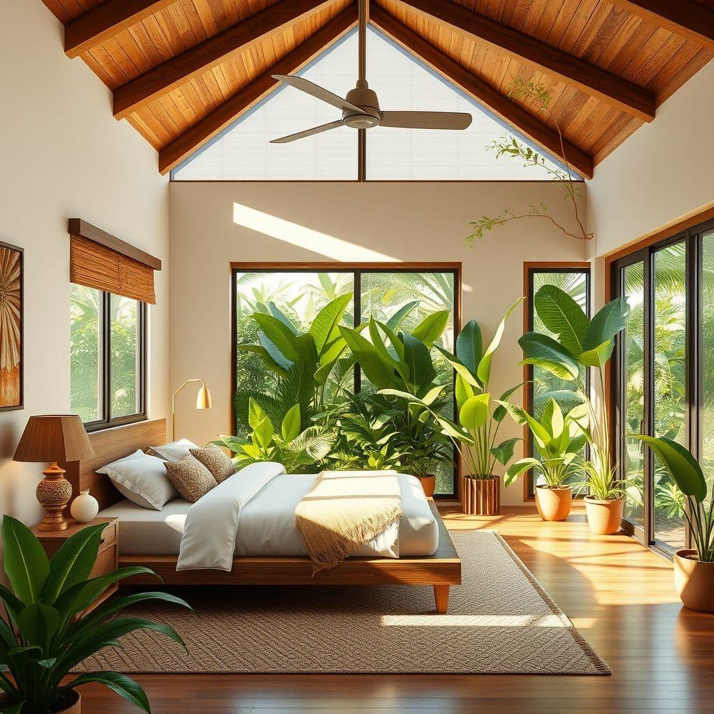 Tropical bedroom - AI Generated