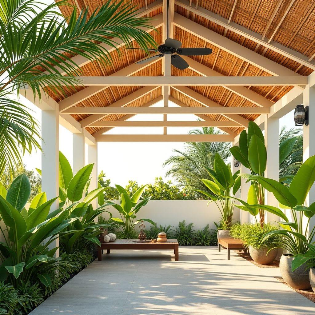Tropical carport - AI Generated