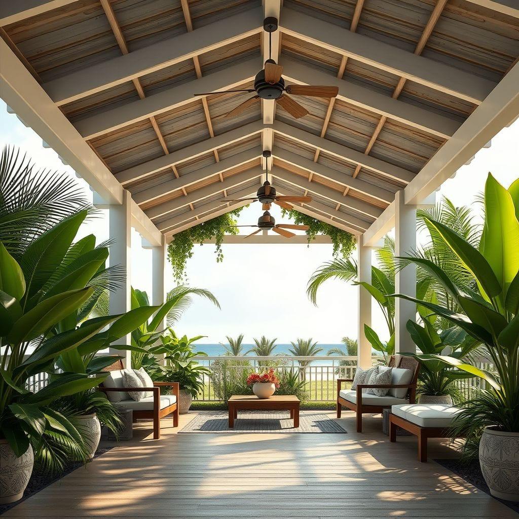Tropical carport - AI Generated