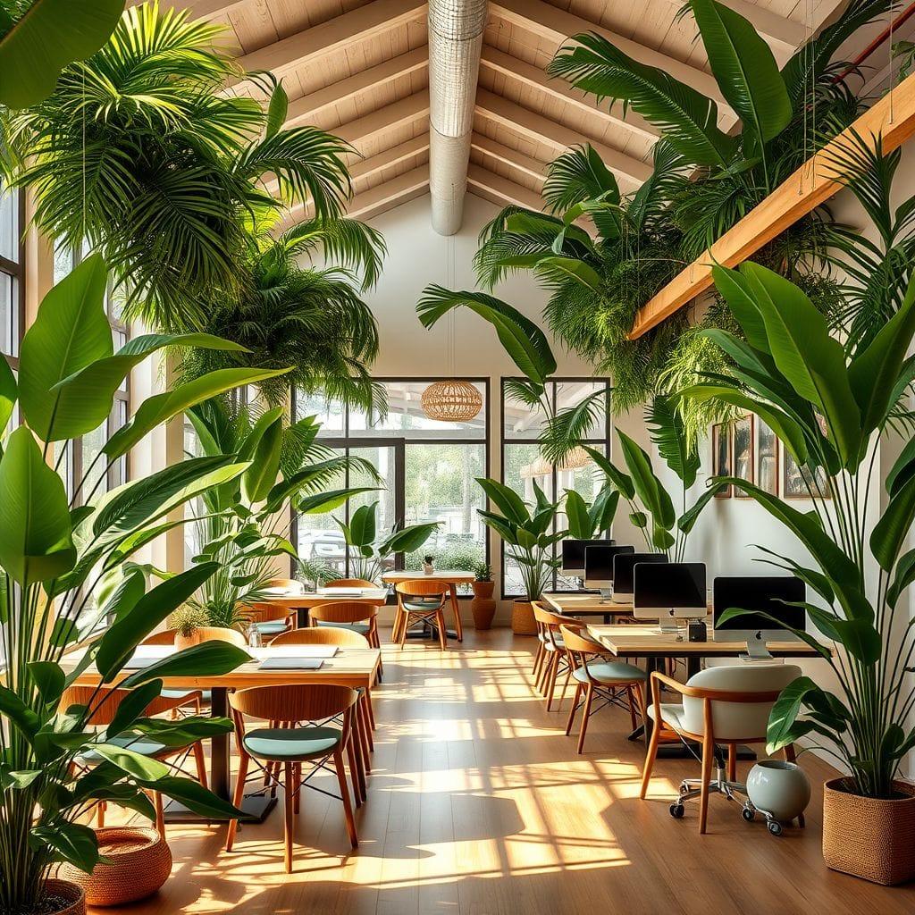 Tropical coworking space - AI Generated