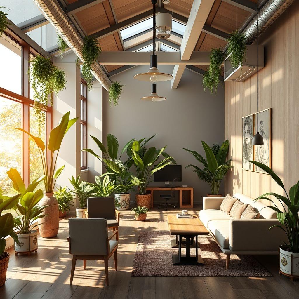 Tropical coworking space - AI Generated