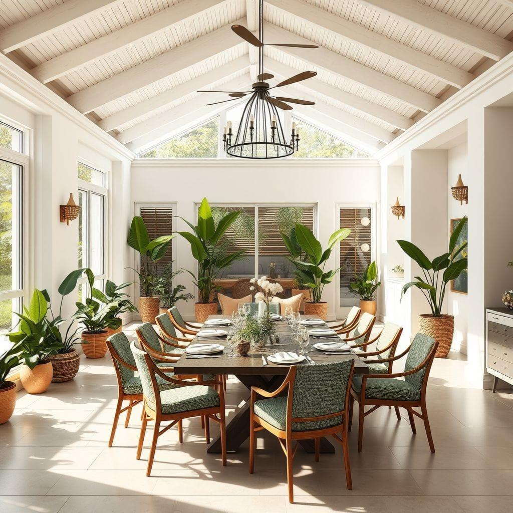 Tropical dining room - AI Generated